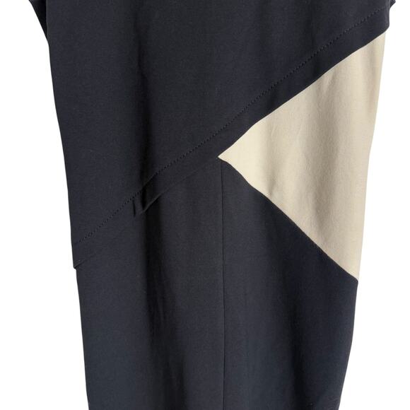 Armani Collezioni Italian Midnight Blue White Colorblock Sheath Dress Size 4 - Picture 4 of 8